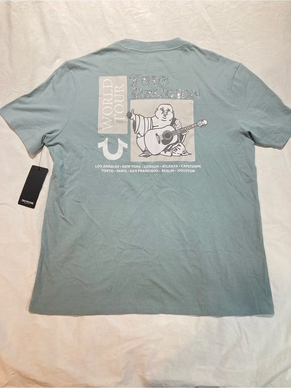 True Religion Crystal Poster Buddha T-shirt, Men’s size medium, NWT!